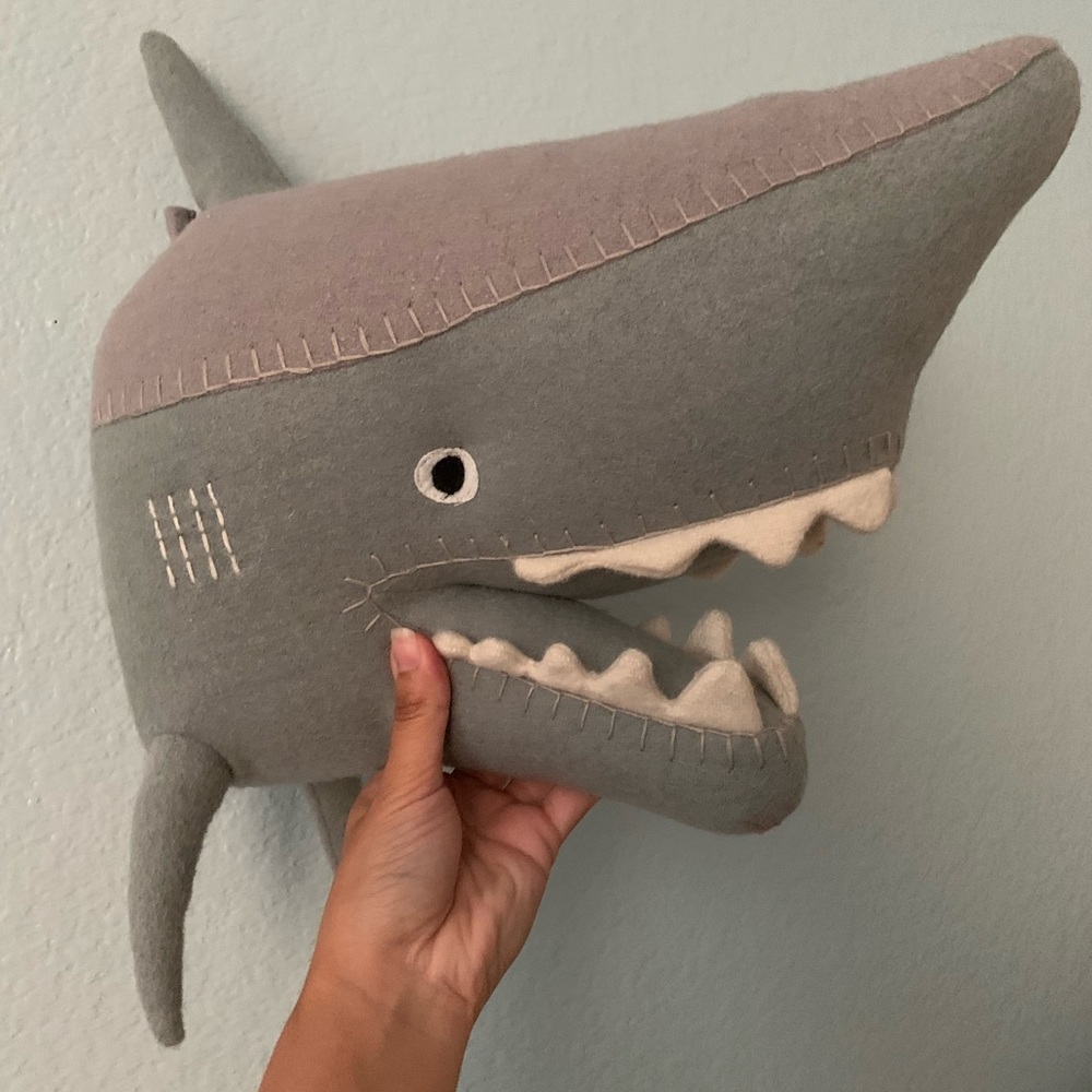 Target wool shark head wall decor